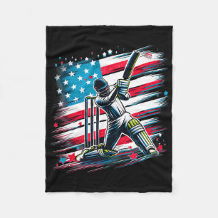 Usa Cricket Jersey Usa Cricket Team Lover Supporte Fleece Blanket