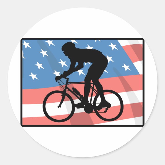 USA Cycling Classic Round Sticker (Front)