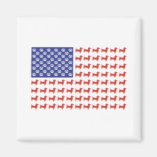 USA Dachshund Magnet