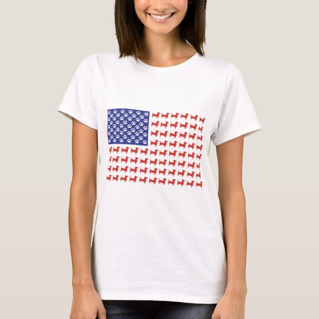 USA Dachshund T-Shirt (Front)