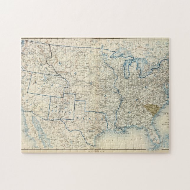 USA Dec 1860 Jigsaw Puzzle (Horizontal)