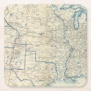 USA Dec 1860 Square Paper Coaster