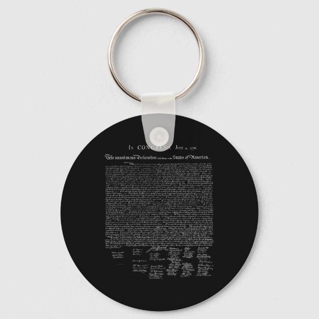 Usa Declaration Of Independence American  Key Ring (Front)