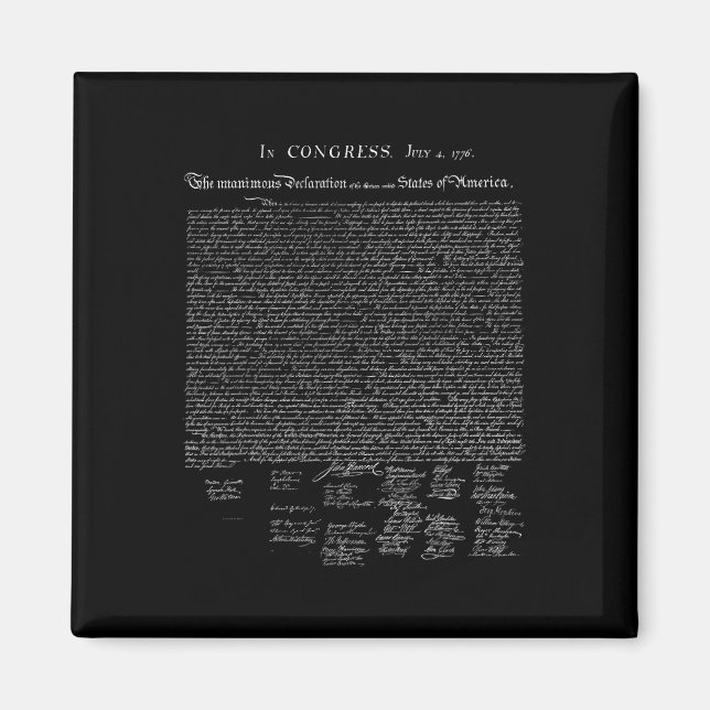 Usa Declaration Of Independence American  Magnet (Front)
