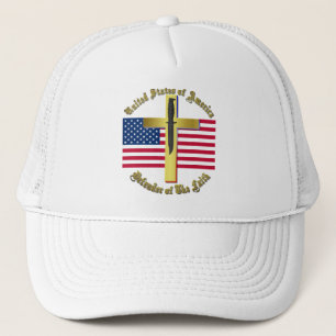 USA: Defender of The Faith Trucker Hat