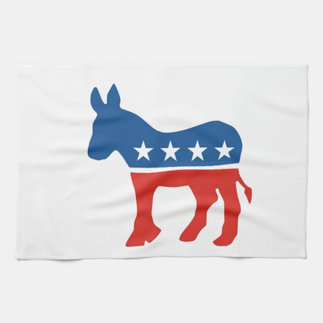 usa democrat party donkey united states america tea towel (Horizontal)