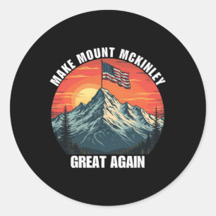 Usa Denali National Park Mount Mckinley Mount Dena Classic Round Sticker