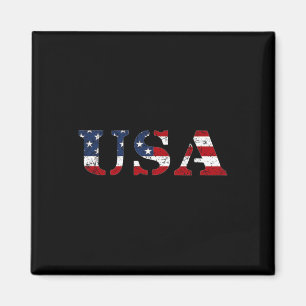 Usa Distressed Us Flag Patriotic Fourth Of July Am Magnet