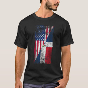 USA Dominican Republic Flags US of America Dominic T-Shirt
