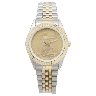 USA Double Eagle St Gaudens 1908 Gold Coin $20 Watch