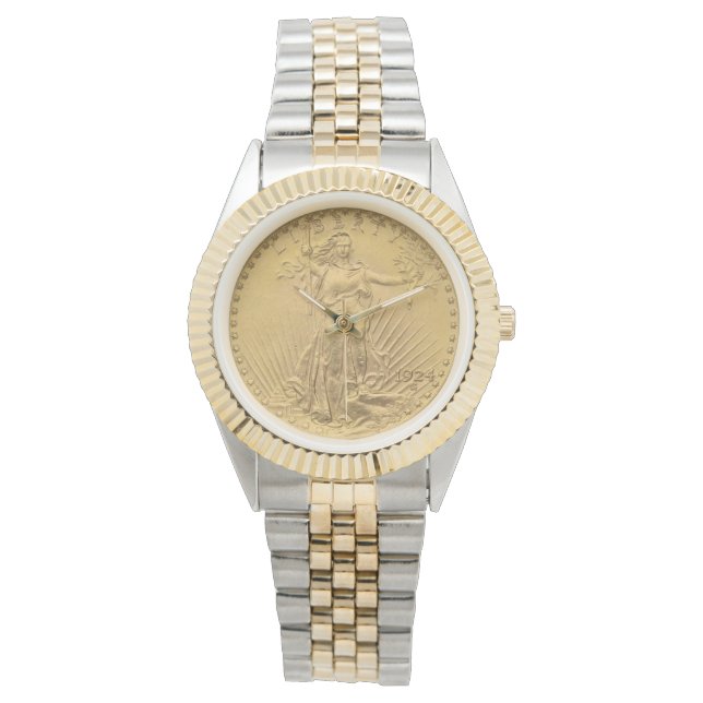 USA Double Eagle St Gaudens 1924 Gold Coin $20 Watch (Front)