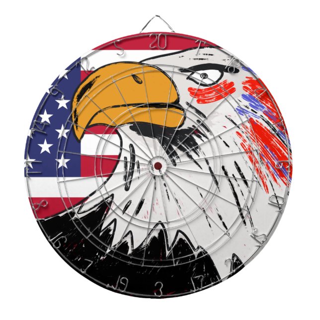 USA Drawing of an Eagle Dartboard (Front)