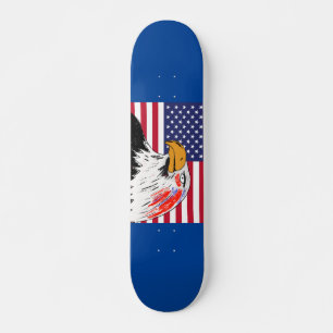 USA Drawing of an Eagle Skateboard