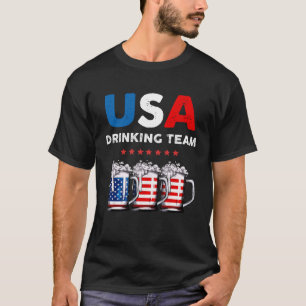 USA Drinking Team Funny Drinking Beer Lover Gift T-Shirt