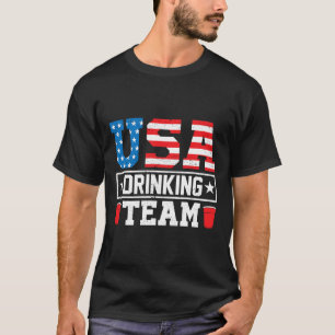 Usa Drinking Team Funny Drinking Beer Lover T-Shirt