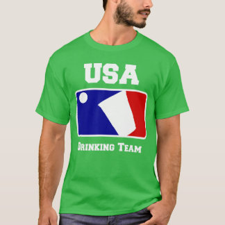 USA Drinking Team Funny Party Beer Pong Game T-Shirt