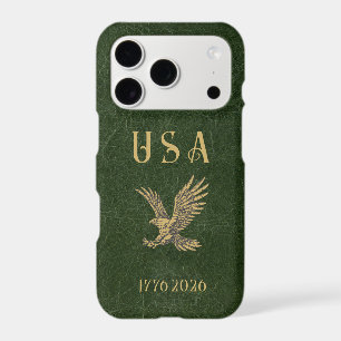 USA Eagle 1775 - 2026 Fax green leather