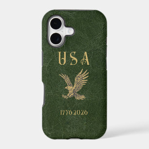 USA Eagle 1775 - 2026 Fax green leather 