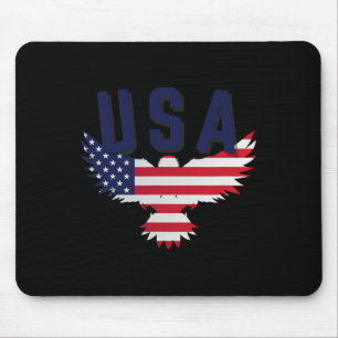 Usa Eagle 4th Of July Gift Casual American Proud Mouse Pad
