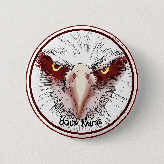 USA Eagle  6 Cm Round Badge (Front)