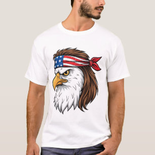 USA Eagle American Flag Headband Patriot T-Shirt