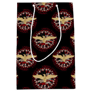 USA Eagle and Flag, Black-Red-Gift Bag M