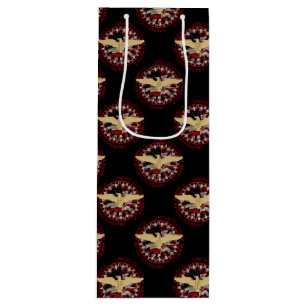 USA Eagle and Flag, Black-Red-Wine Gift Bag