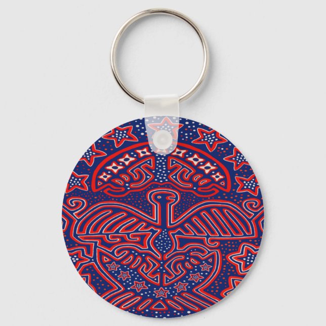 USA Eagle Democratic Patriot Key Ring (Front)