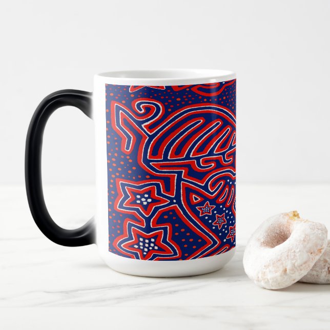 USA Eagle Democratic Patriot Magic Mug (With Donut)