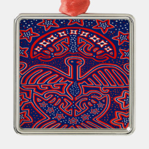 USA Eagle Democratic Patriot Metal Ornament