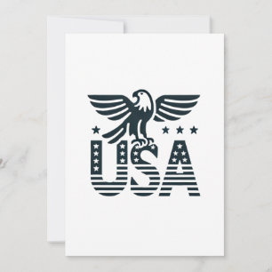 USA Eagle Patriotic Desig -Stars and Stripes Style Holiday Card
