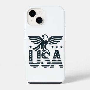 USA Eagle Patriotic Desig -Stars and Stripes Style iPhone 14 Case
