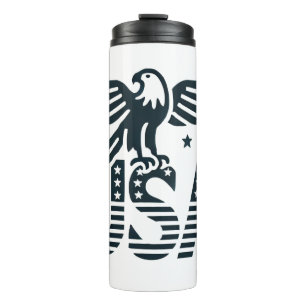 USA Eagle Patriotic Desig -Stars and Stripes Style Thermal Tumbler