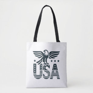 USA Eagle Patriotic Desig -Stars and Stripes Style Tote Bag