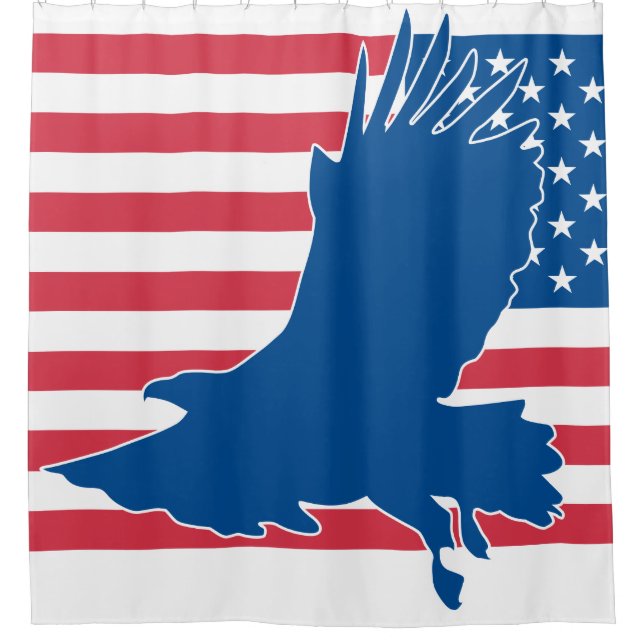 USA eagle Shower Curtain (Front)