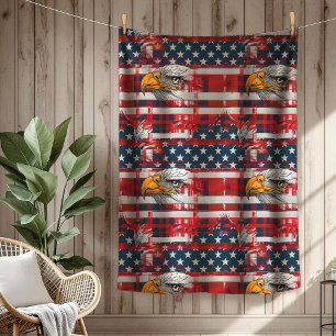 USA Eagle Throw Celebrate Freedom in Cozy Style Fleece Blanket
