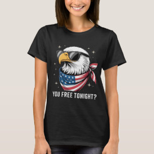 USA Eagle with Flag Bandanna & Shades T-Shirt