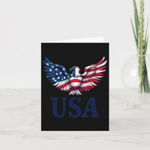 Usa Eagles Design With Flag American Patriot 4th O Card