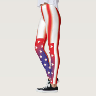USA EEUU FLAG SUN GRAPHIC BY MASANSER PIXELAT LEGGINGS