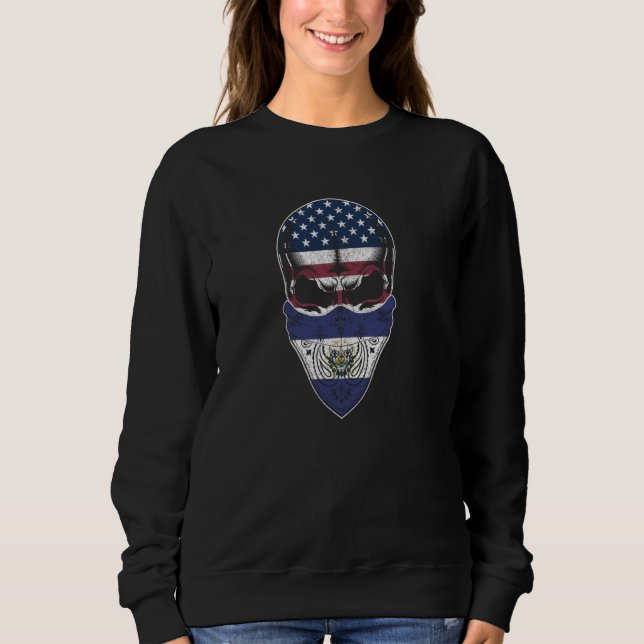 USA El Salvador Roots  Salvadorean American Flag S Sweatshirt (Front)