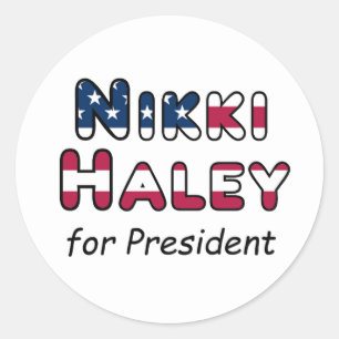USA Election Haley for President Classic Round Sticker