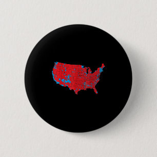 Usa Election Map 2024 President Trump Republican R 6 Cm Round Badge