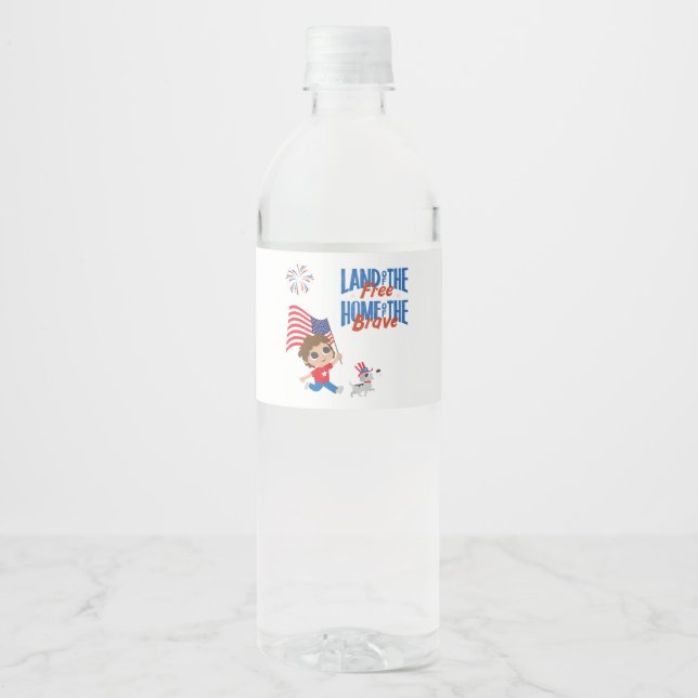 USA Elections Party Collection! Water Bottle Label (Front)