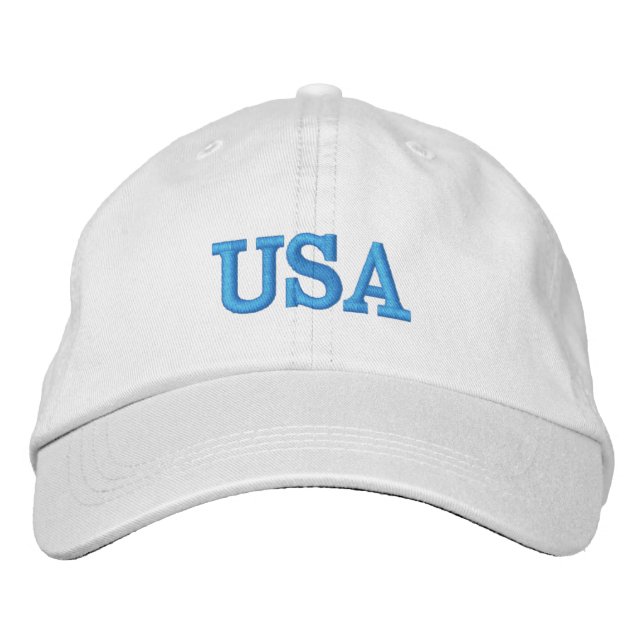 USA Embroidered Hat | Classic Patriotic Cap  (Front)