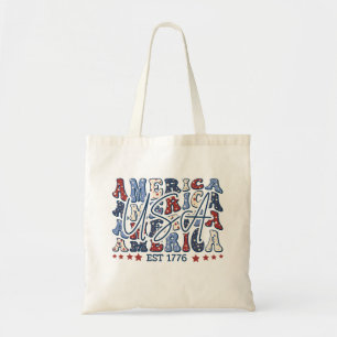 USA Est 1776 independence Day Of America Patriotic Tote Bag