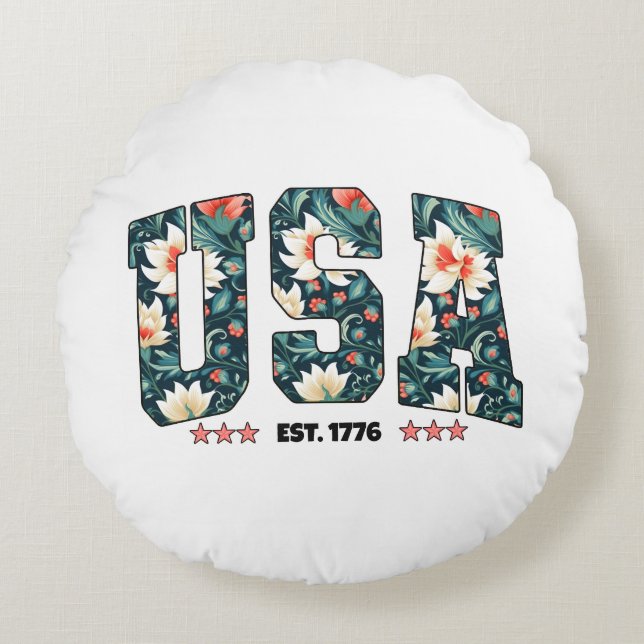 USA est. 1776 Round Cushion (Front)