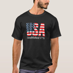 Usa Established 1776  American Graphic Tees Usa