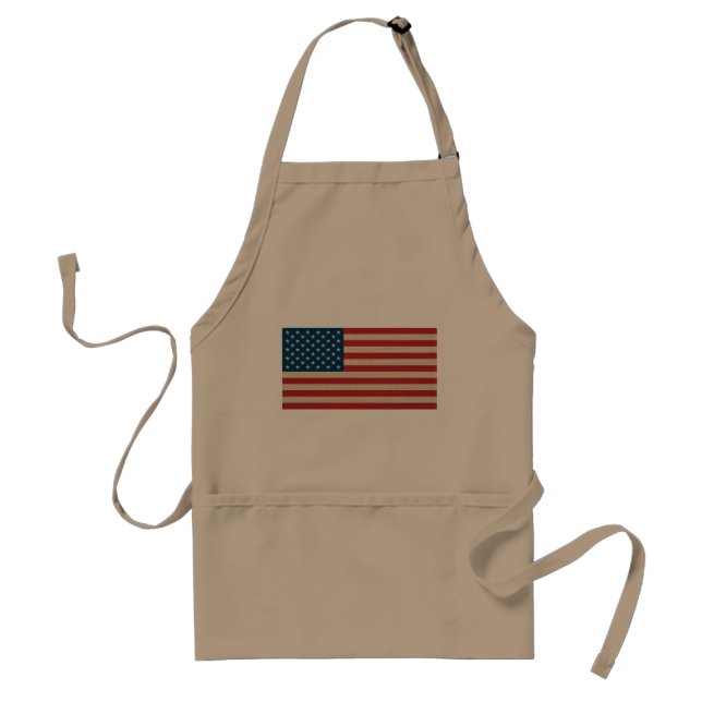 USA faux burlap flag Standard Apron (Front)
