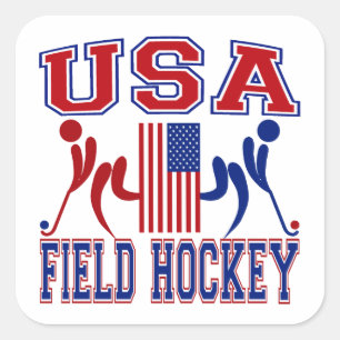 USA Field Hockey Square Sticker