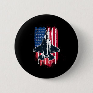 Usa Fighter Jet F-35 4th Of July Men Women Kids Pa 6 Cm Round Badge